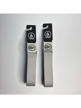 2 Volcom Circle Web Belts in Heather Grey